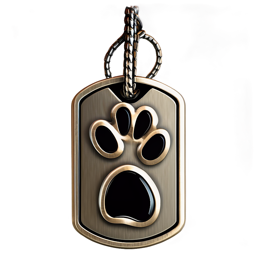 Dog Tag With Paw Print Png Bsd PNG