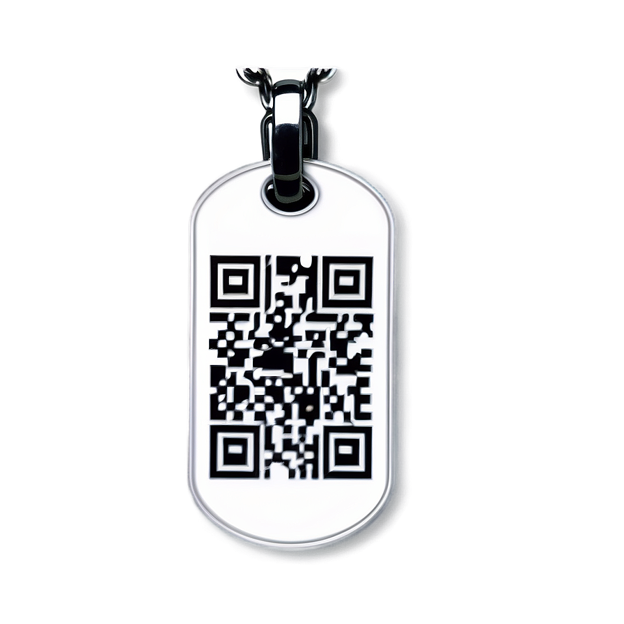 Dog Tag With Qr Code Png Xne70 PNG