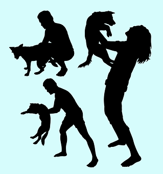 Dog Training Silhouettes PNG