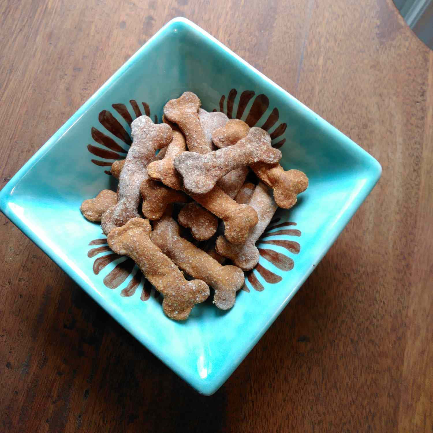 Dog Treat Brown Bone Inside Bowl Picture