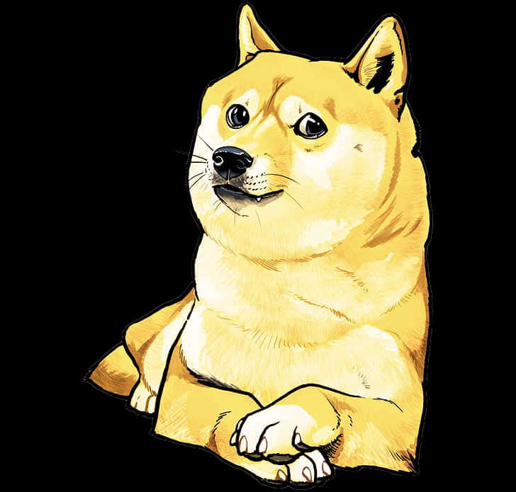 Doge Meme Classic Illustration PNG