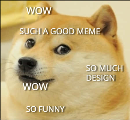 Doge Meme Classic Wow PNG
