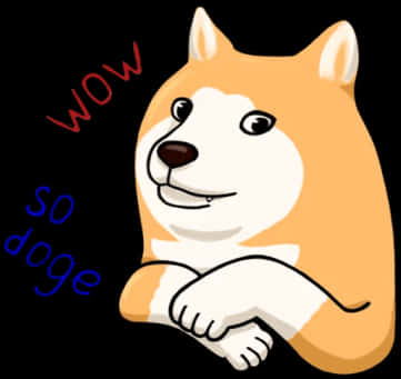 Doge Meme Wow So Doge PNG