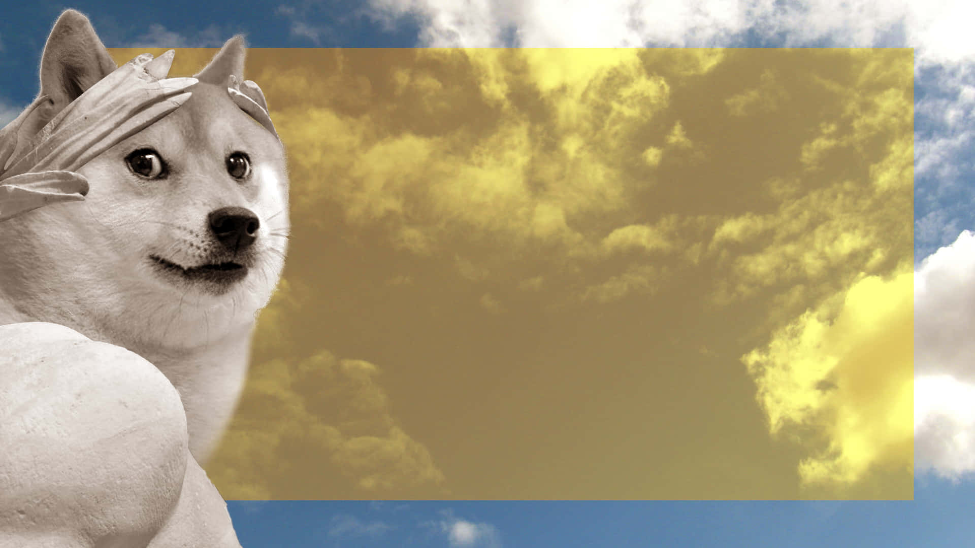 Doge With Cloudy Sky Wallpaper
