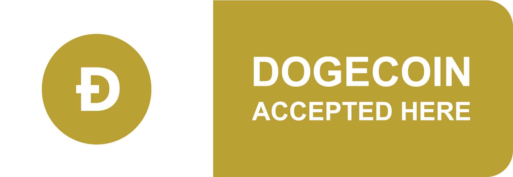 Dogecoin Accepted Here Sign PNG