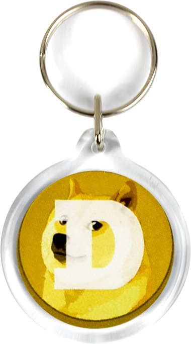 Dogecoin Keychain Accessory PNG