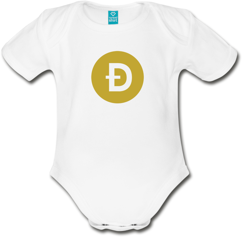 Dogecoin Logo Baby Onesie PNG