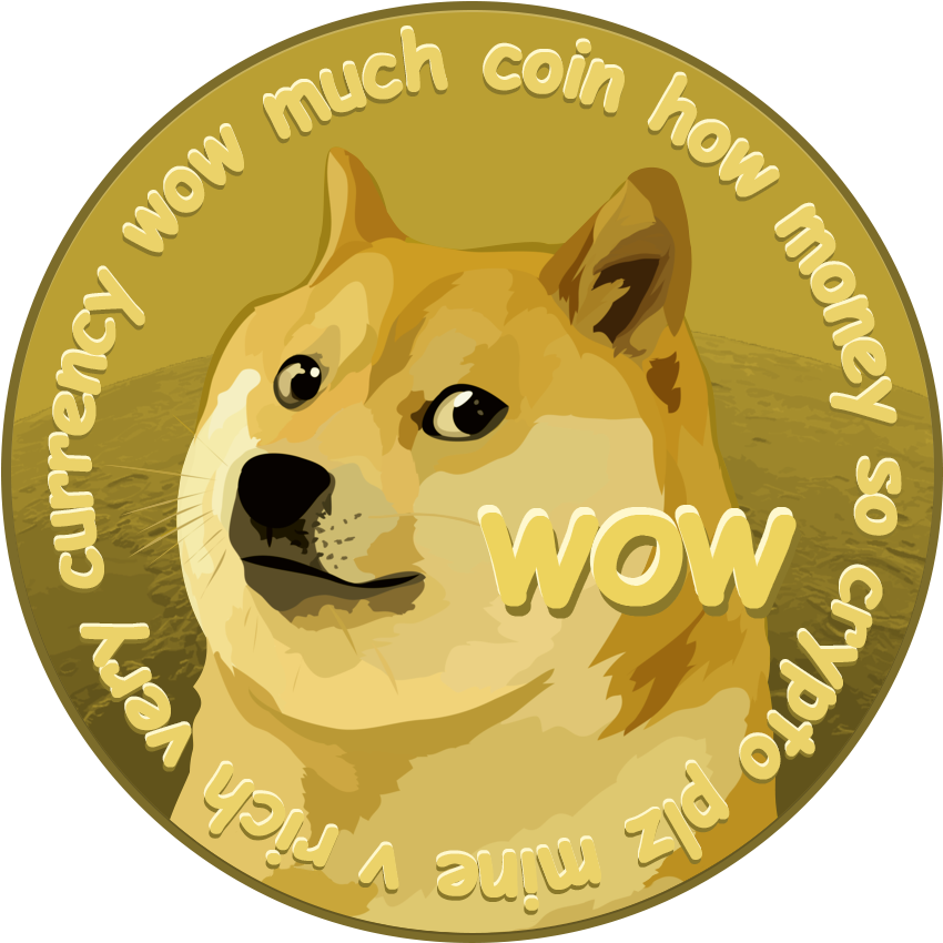 Dogecoin Meme Cryptocurrency PNG