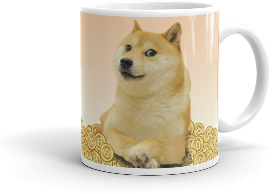 Dogecoin Themed Mug PNG