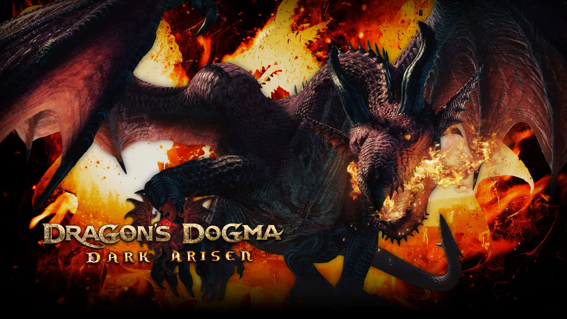 Dogmatic Dragon Breathing Fire Wallpaper