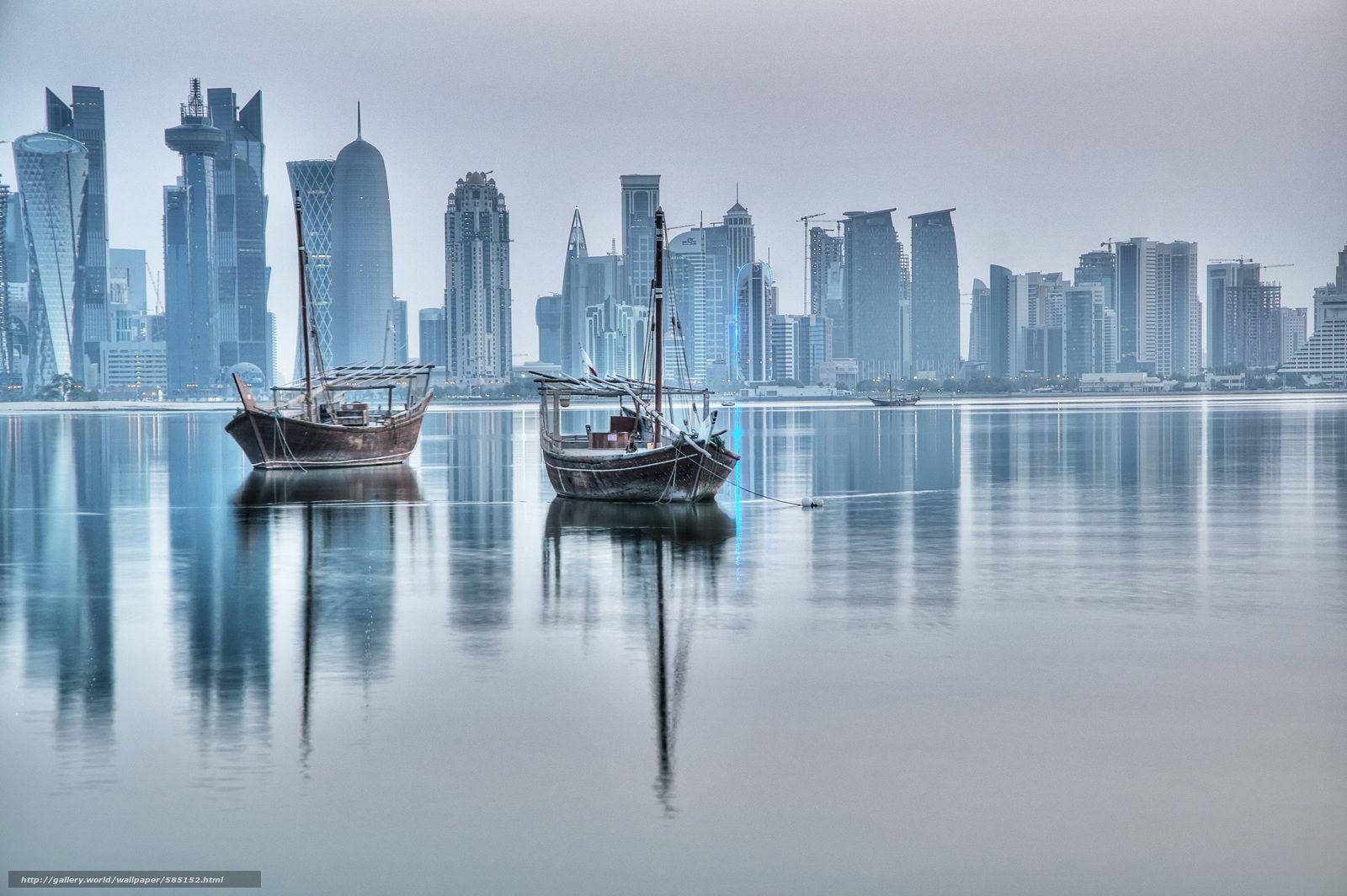 Dohaboats (spanish Translation: Barcos En Doha) Fondo de pantalla