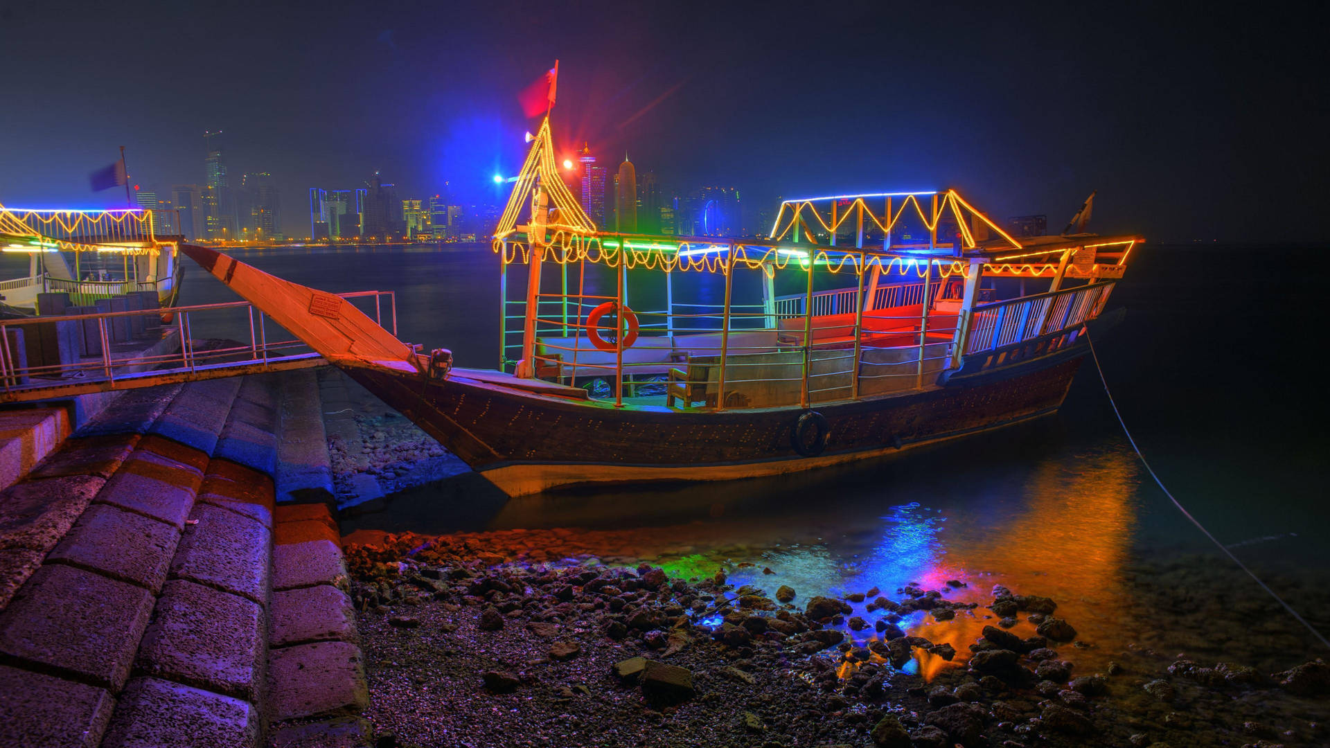 Dohacity Boat Illuminated Can Be Translated To Spanish As 