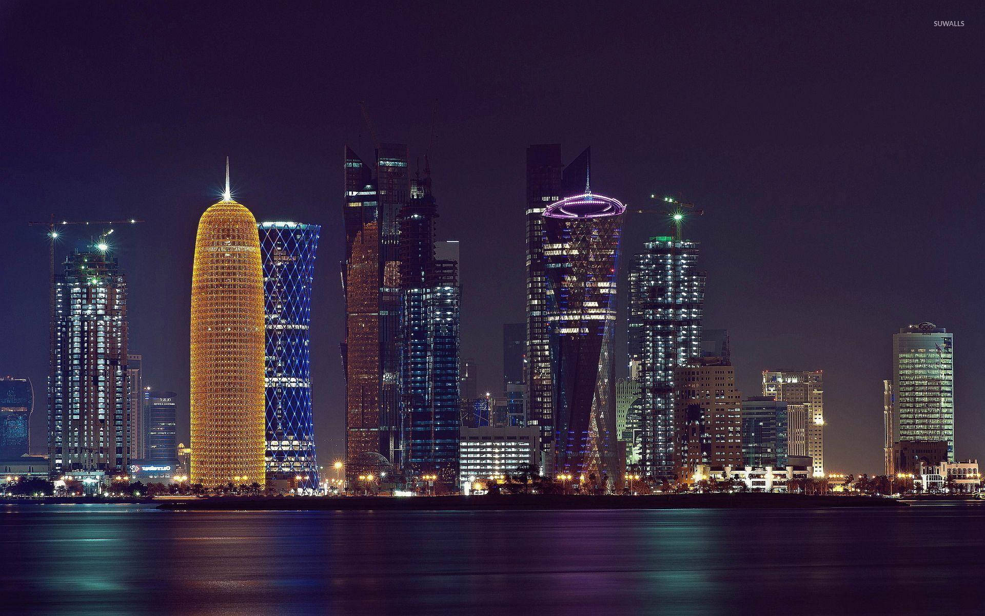 Doha Night City Wallpaper