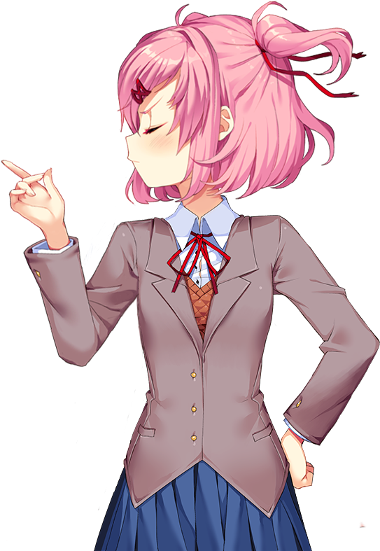 Doki Doki Literature Club Character Pose PNG