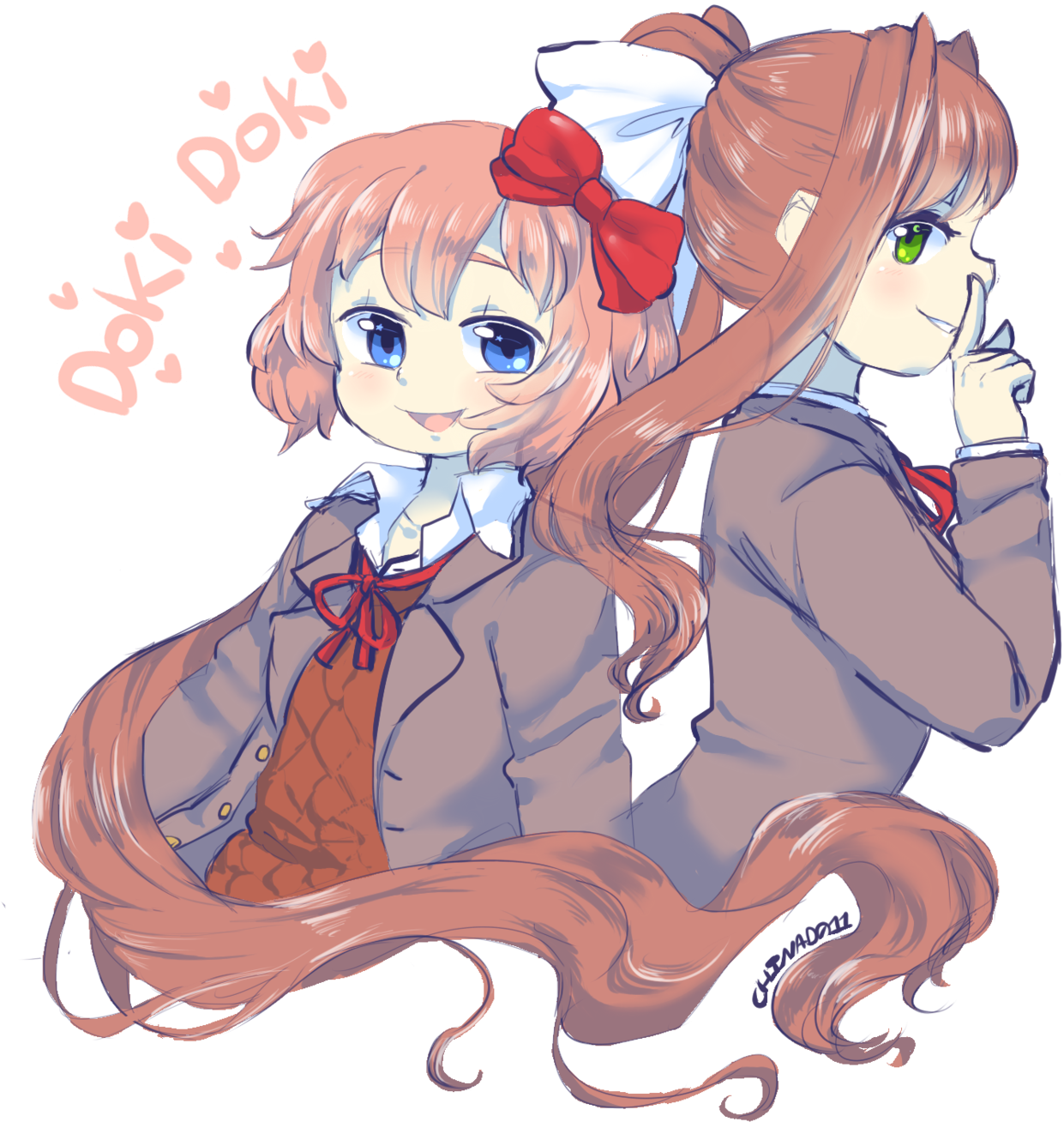 Doki Doki Literature Club Fan Art PNG