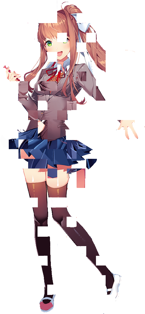 Doki Doki Literature Club Monika Pose PNG