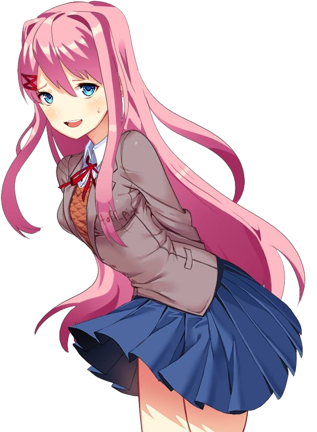 Doki Doki Literature Club Monika Pose PNG