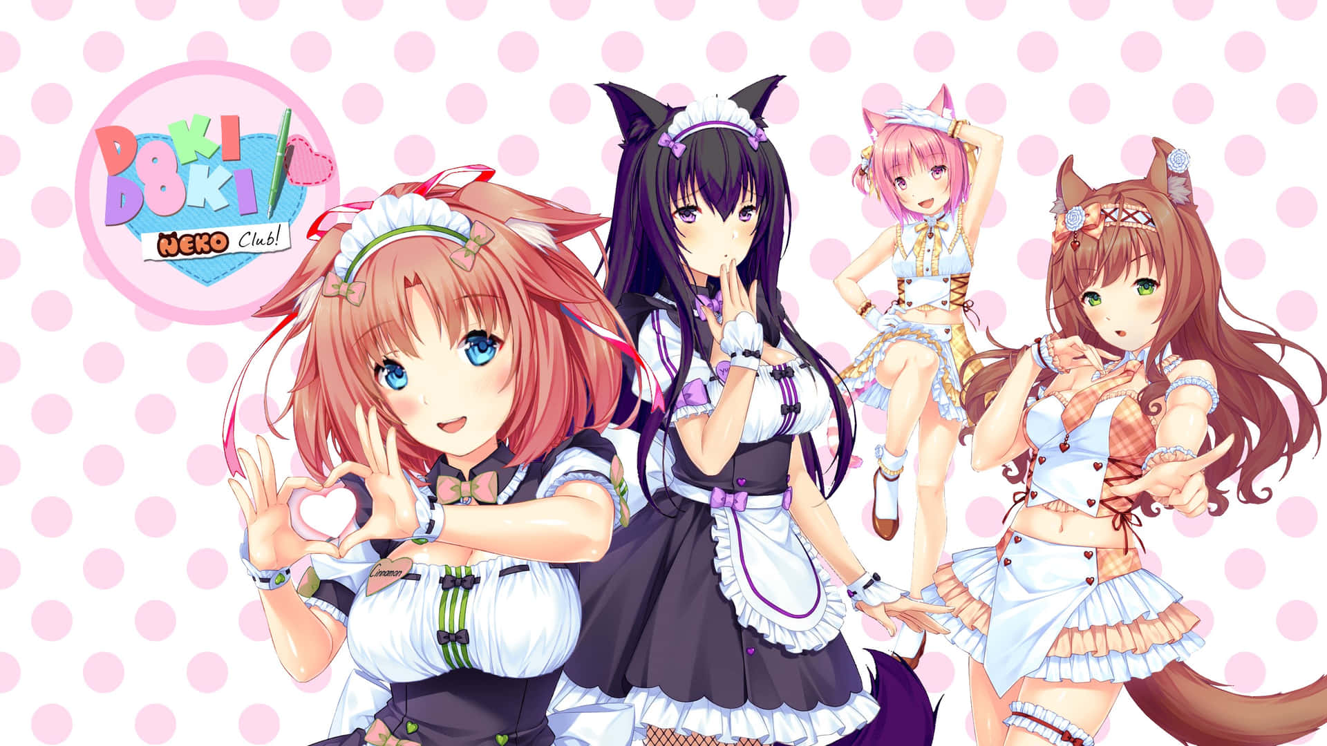 Doki Doki Neko Club Anime Characters Wallpaper