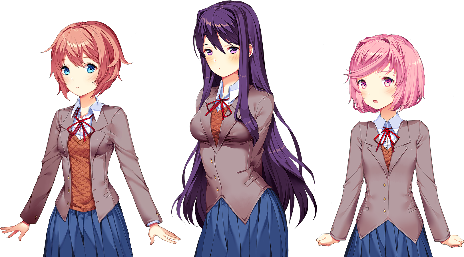 Doki_ Doki_ Literature_ Club_ Characters PNG