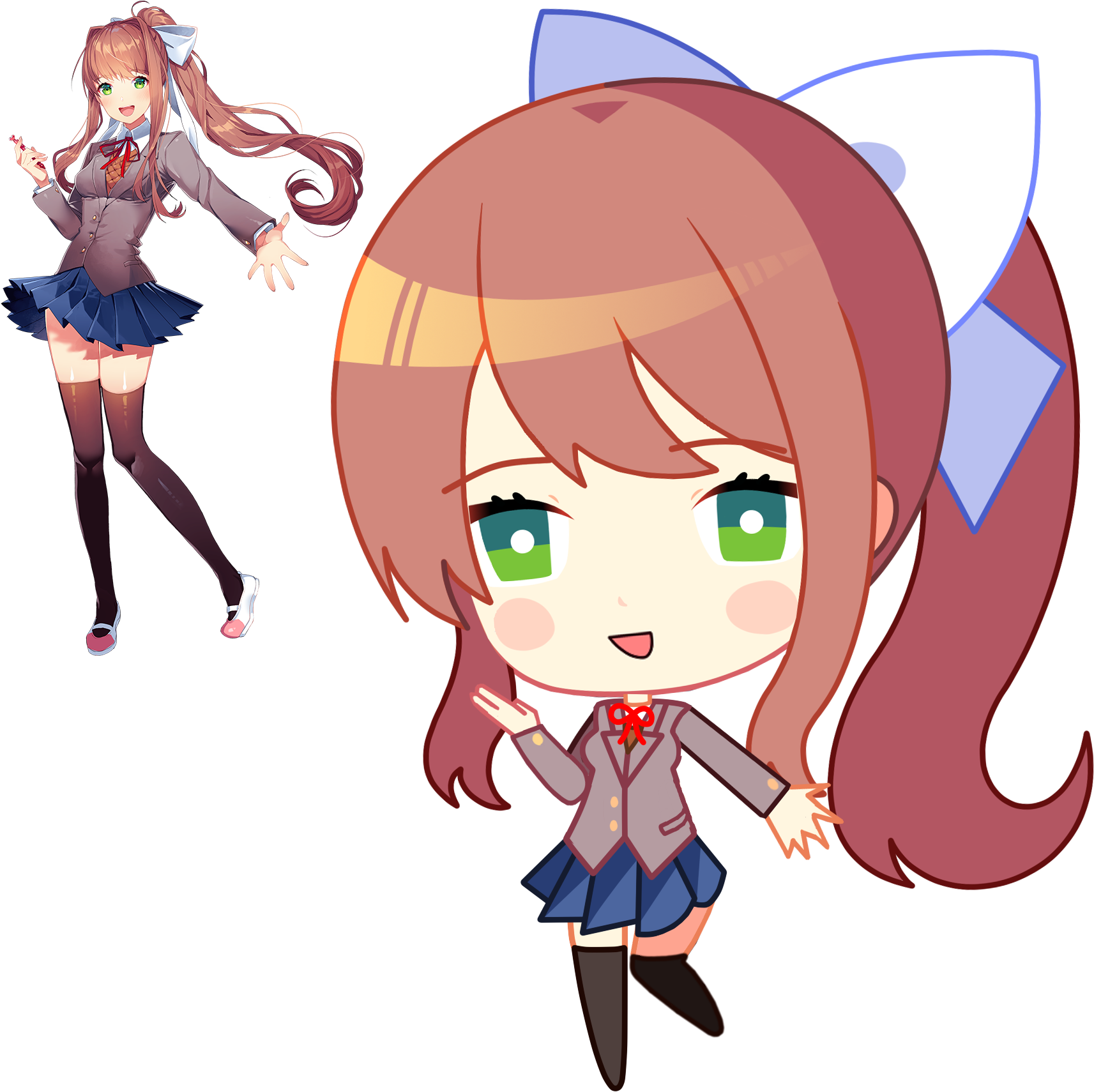 Doki_ Doki_ Literature_ Club_ Monika_ Variations PNG