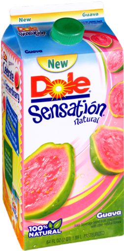 Dole Sensation Guava Juice Packaging PNG