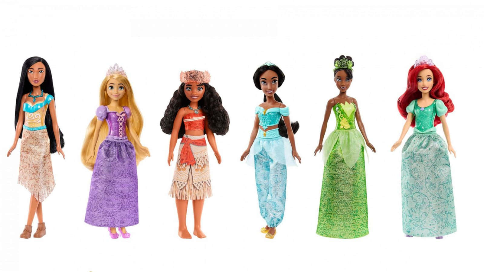 Disney Princess Dolls In Different Colors