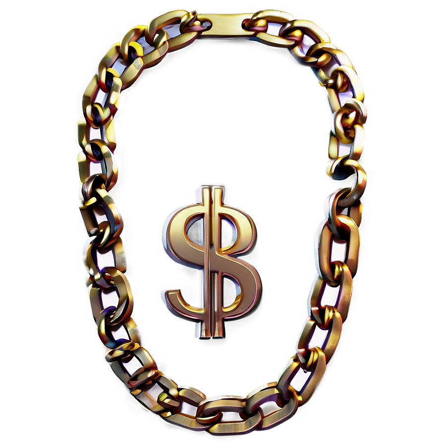 Dollar Sign Chain Png 05242024 PNG