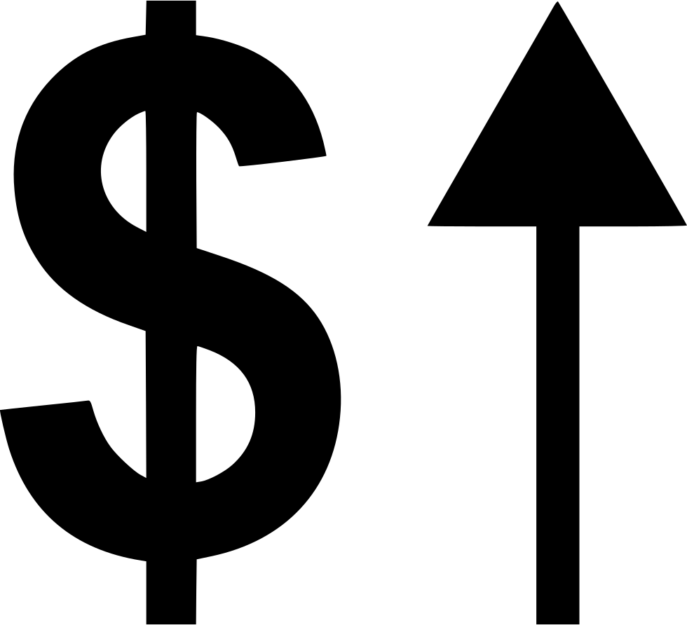 Dollar Signand Up Arrow PNG