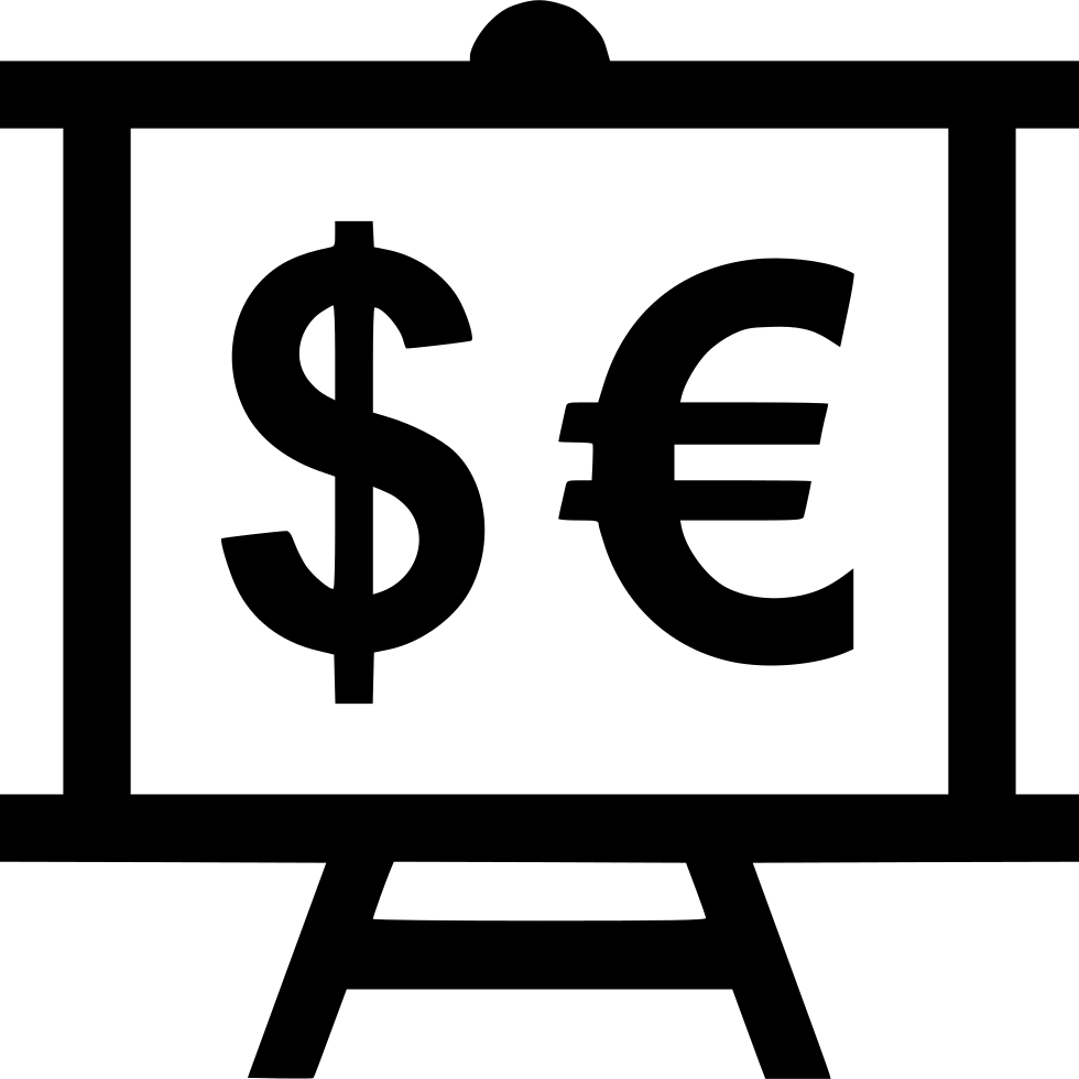 Dollarand Euro Signs Presentation PNG