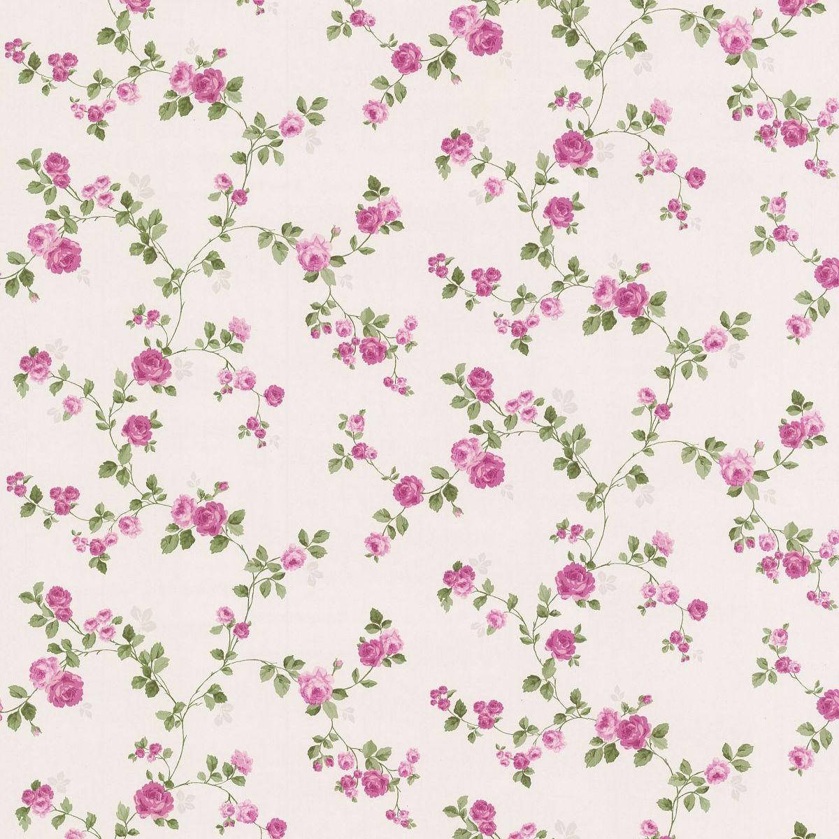 Dollhouse Pink Roses Pattern