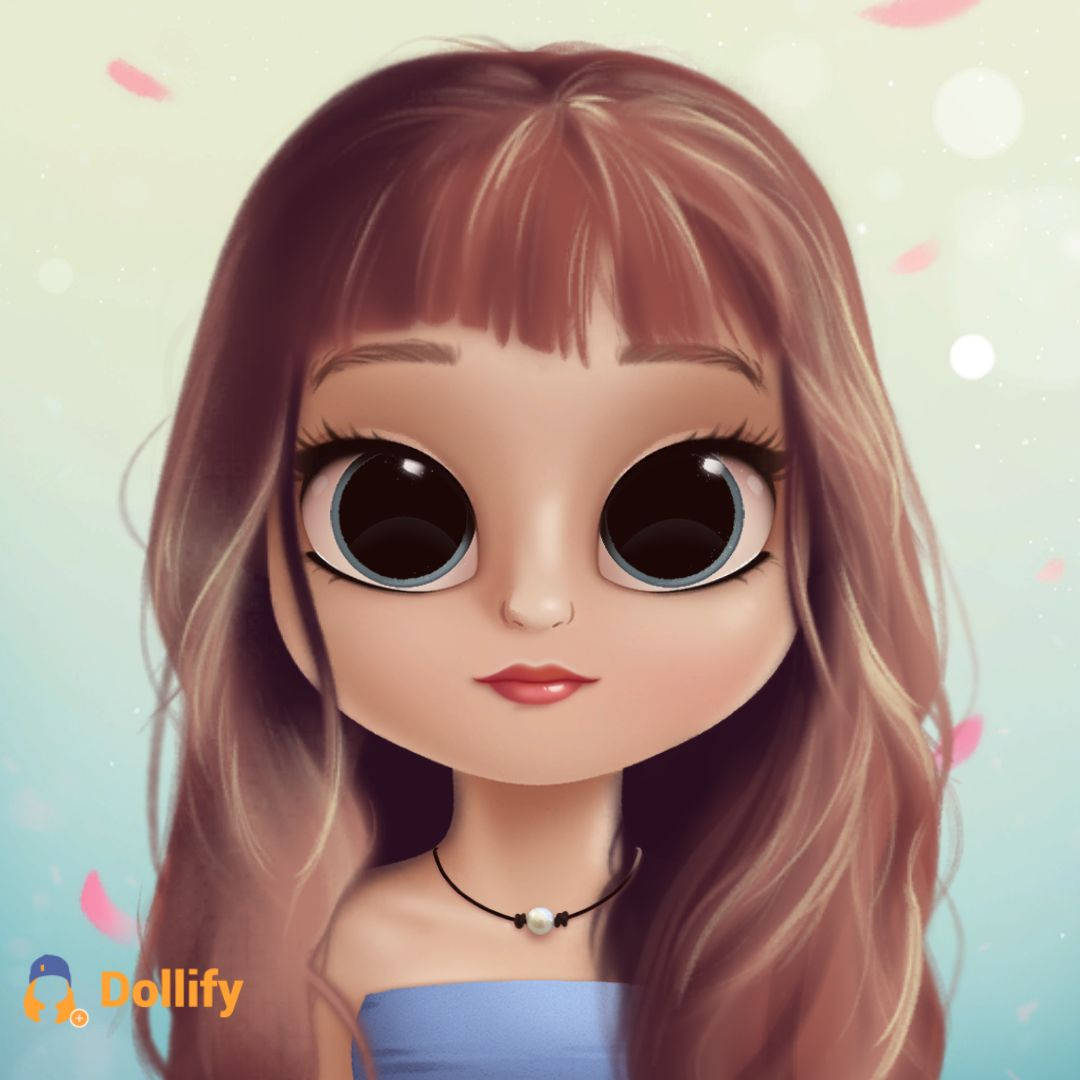 A Cartoon Girl With Big Eyes And Big Hair Wallpaper