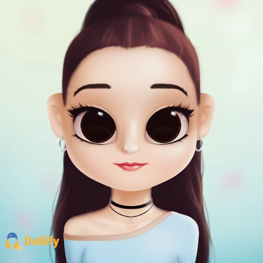 A Cartoon Girl With Big Eyes Wallpaper
