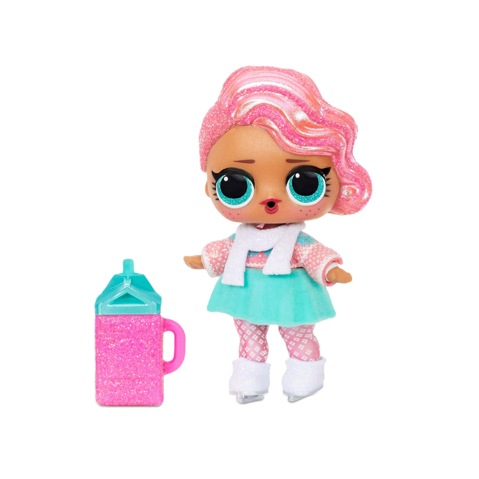 Lst Doll With Pink Hair And A Cup