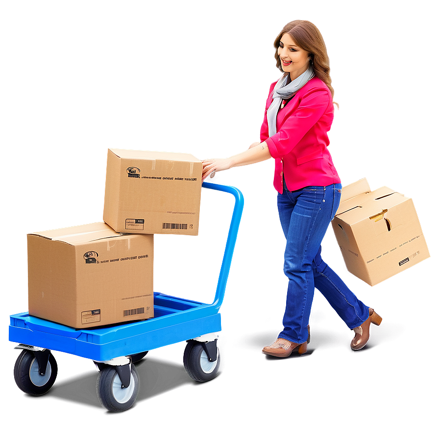 Dolly Moving Boxes Png 65 PNG