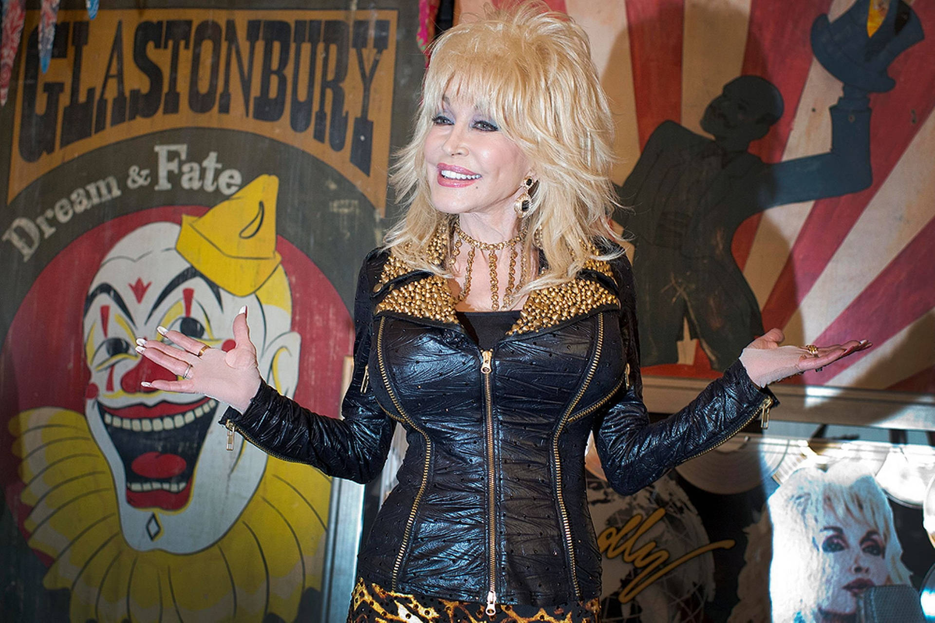 Dolly Parton Carnival Poster Background