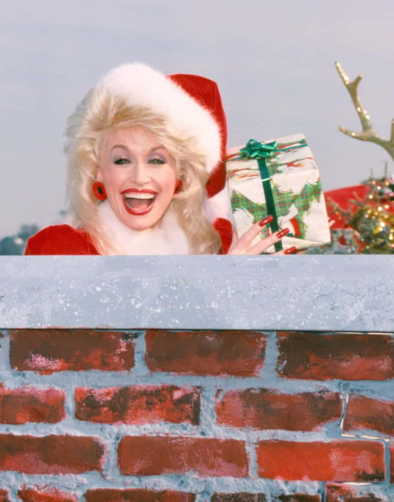 Dolly Parton Christmas Cheer Wallpaper