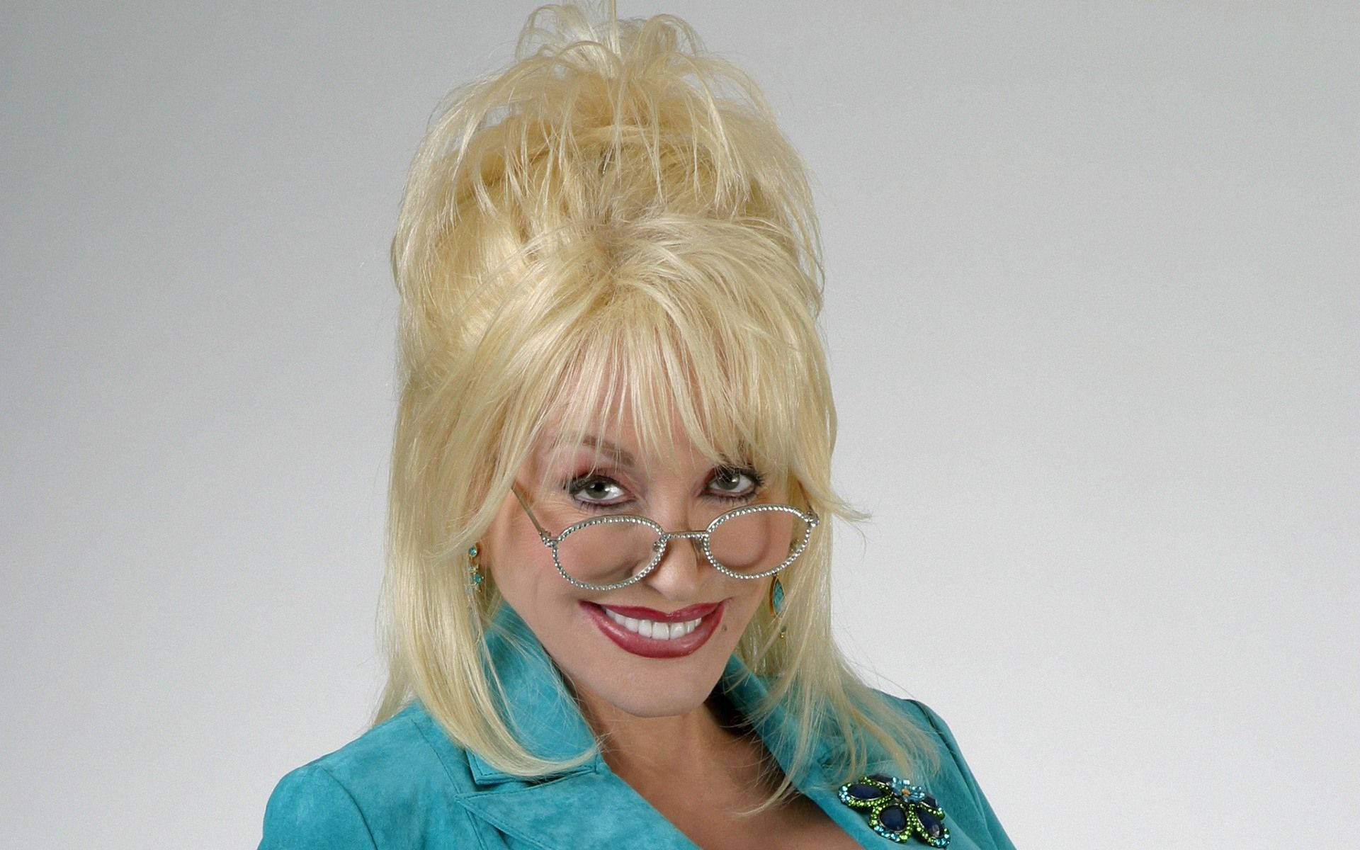 Dolly Parton Velvet Blue Jacket Background