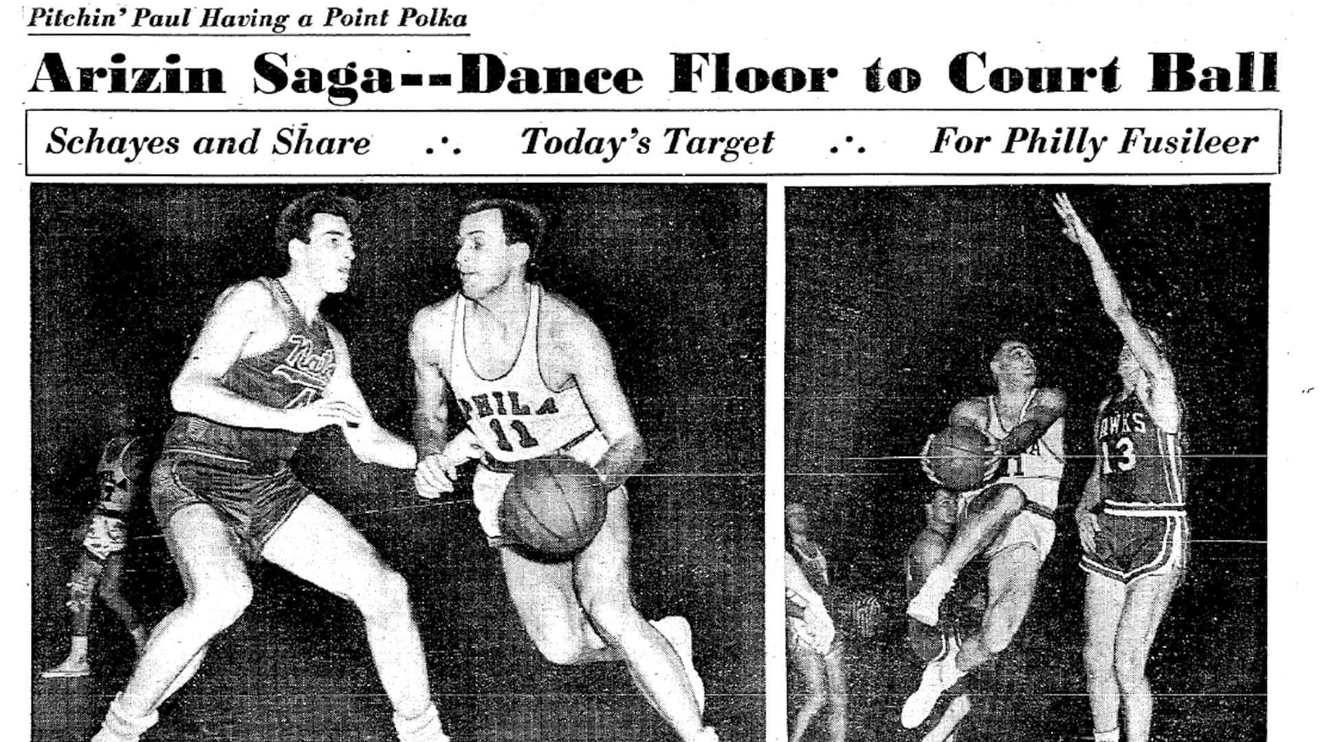 Dolph Schayes Newspaper Cover Wallpaper