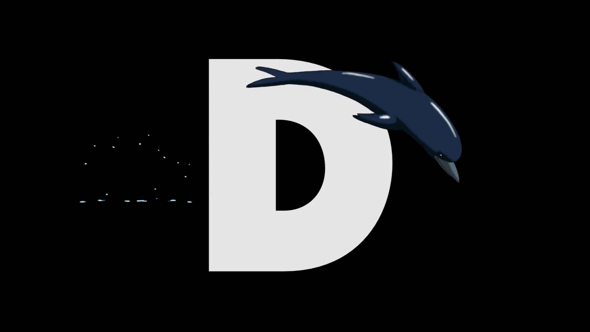 Dolphin Letter D