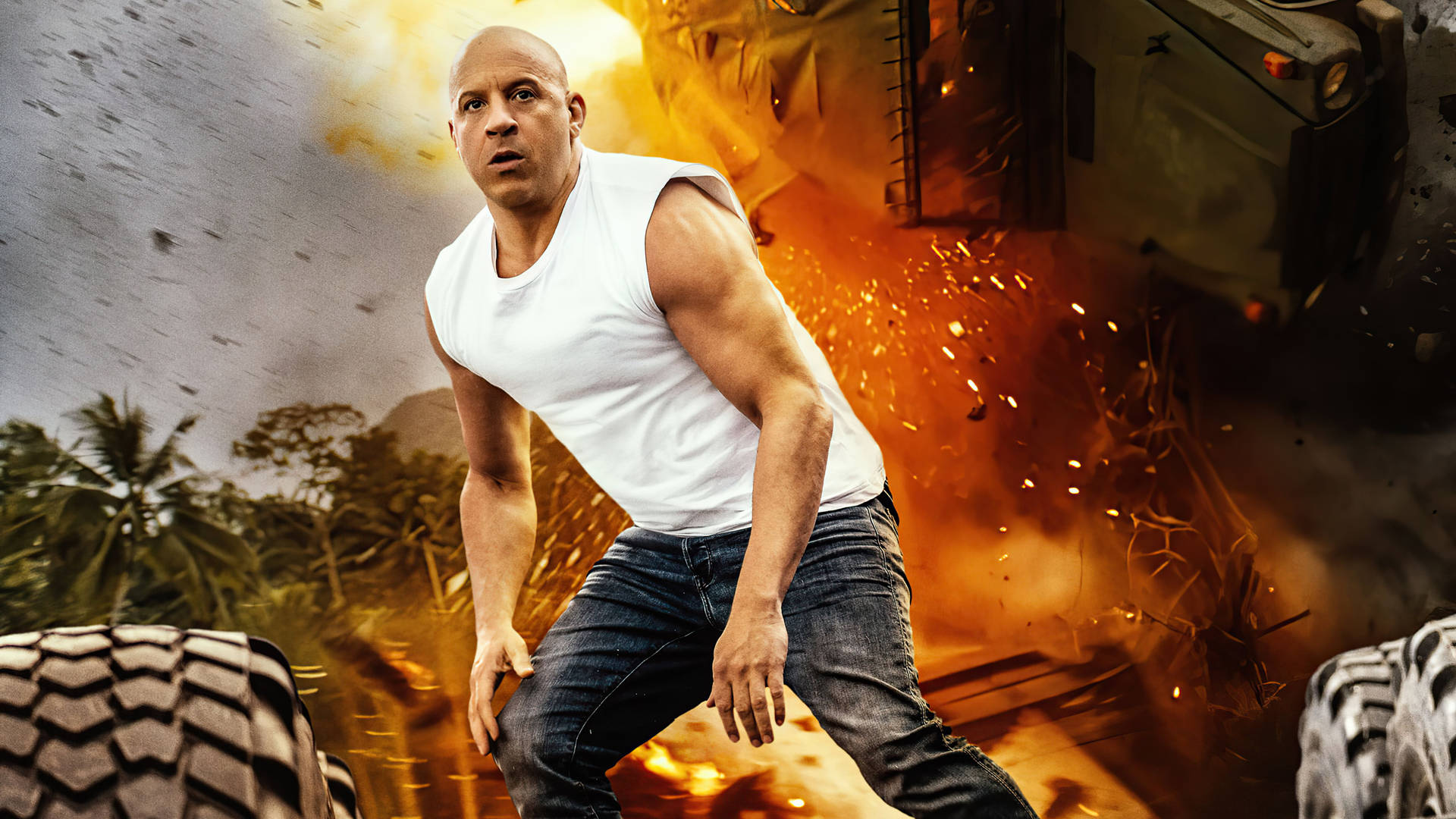 Dom Toretto Fast And Furious Skrivebord Tapet Wallpaper