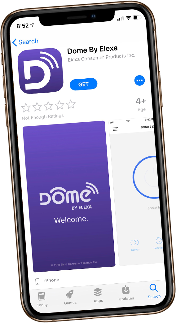 Dome By Elexa App Screen PNG