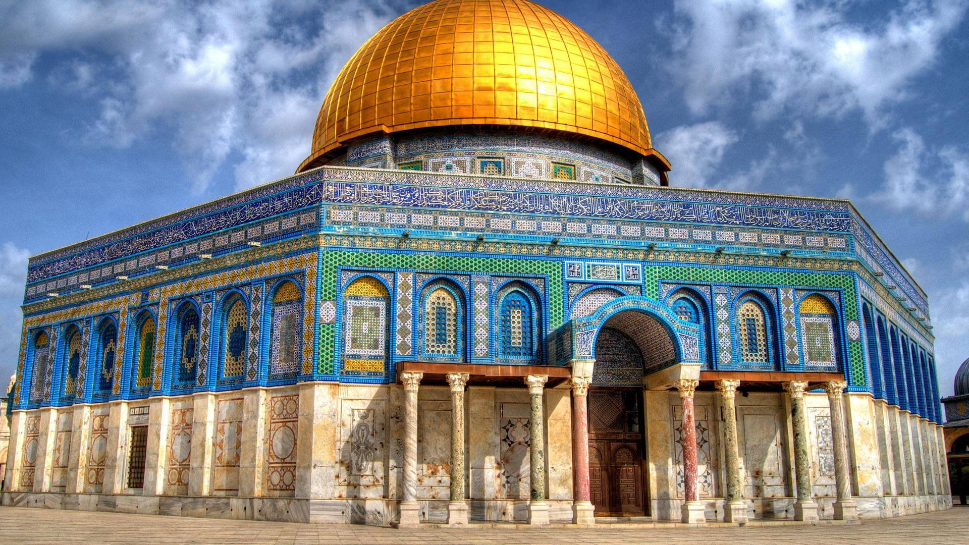 Dome Of The Rock Closeup Angle Background