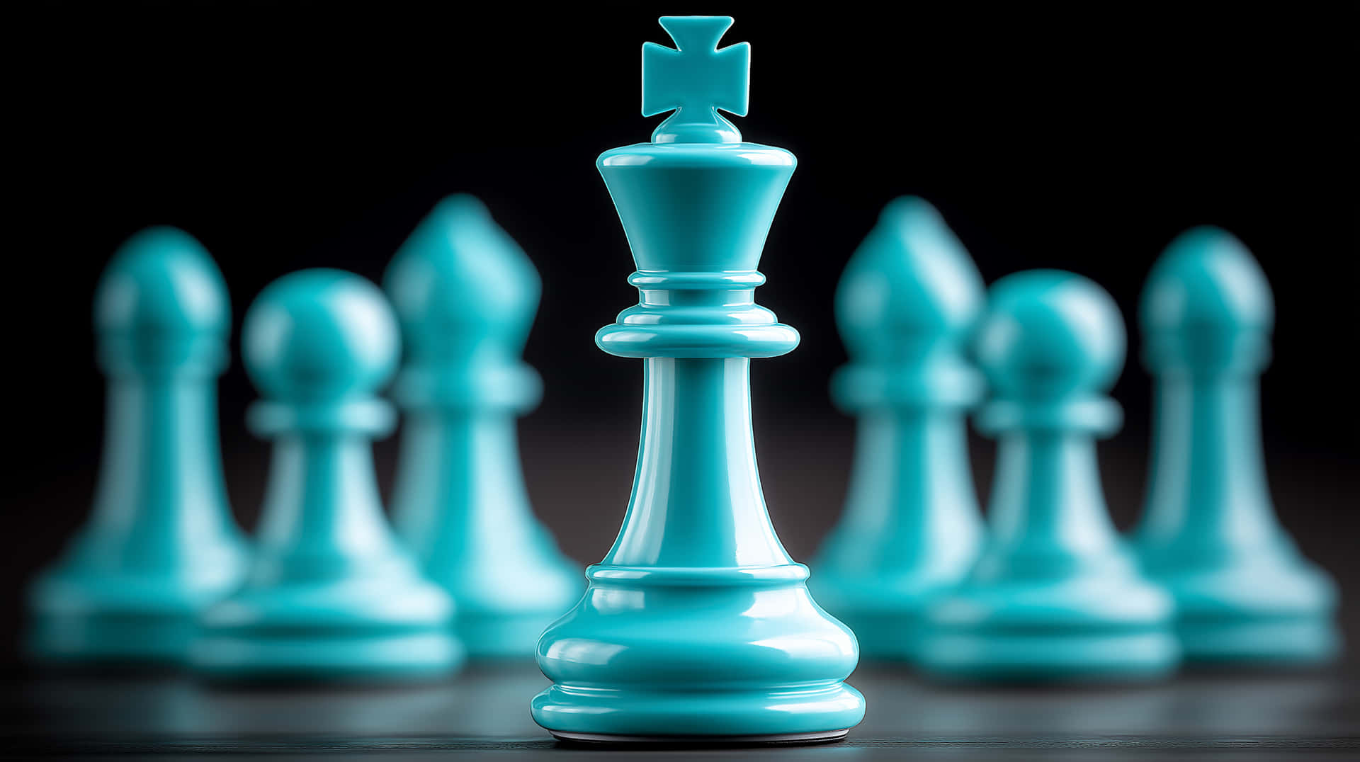 Dominant Chess King Piece Leading Its Formation Wallpaper