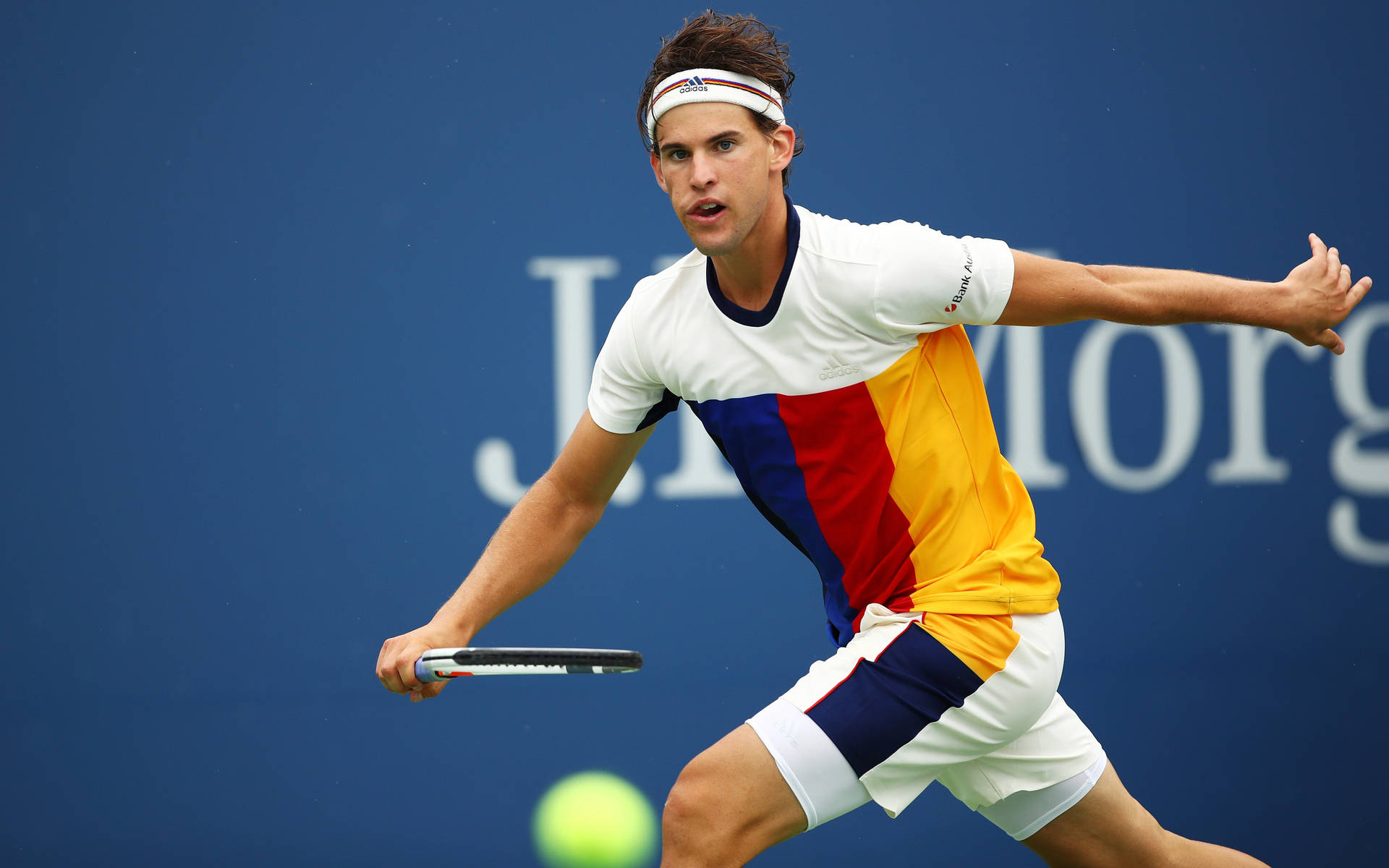 Dominic Thiem With Colourful Outfit Wallpaper