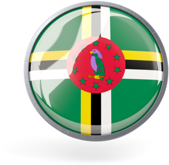 Dominica Flag Badge PNG