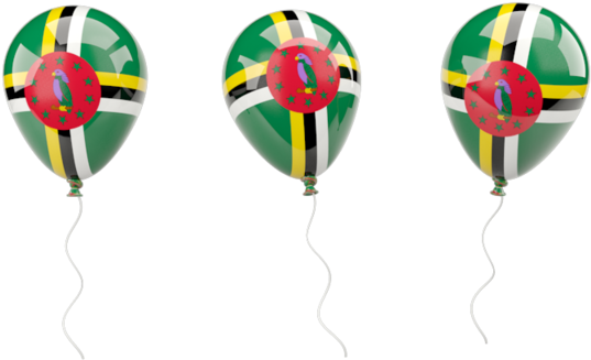 Dominica Flag Balloons PNG