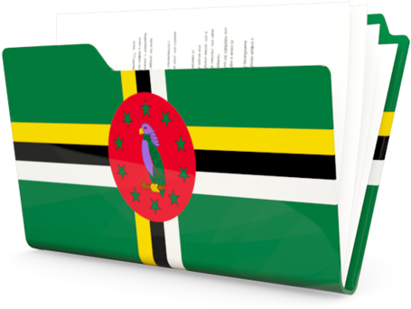 Dominica Flag Folder Icon PNG