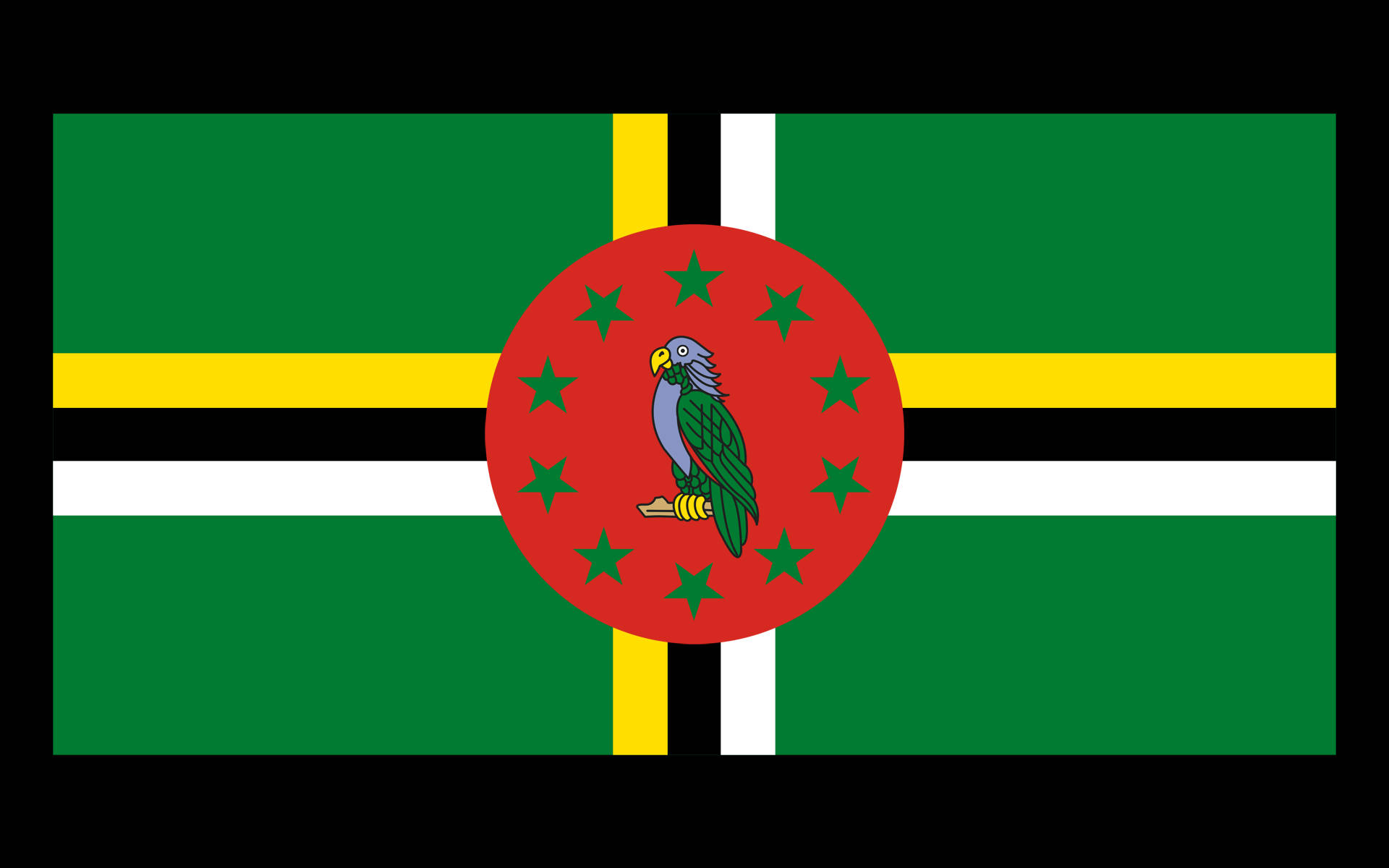 Bandeiranacional Da Dominica. Papel de Parede