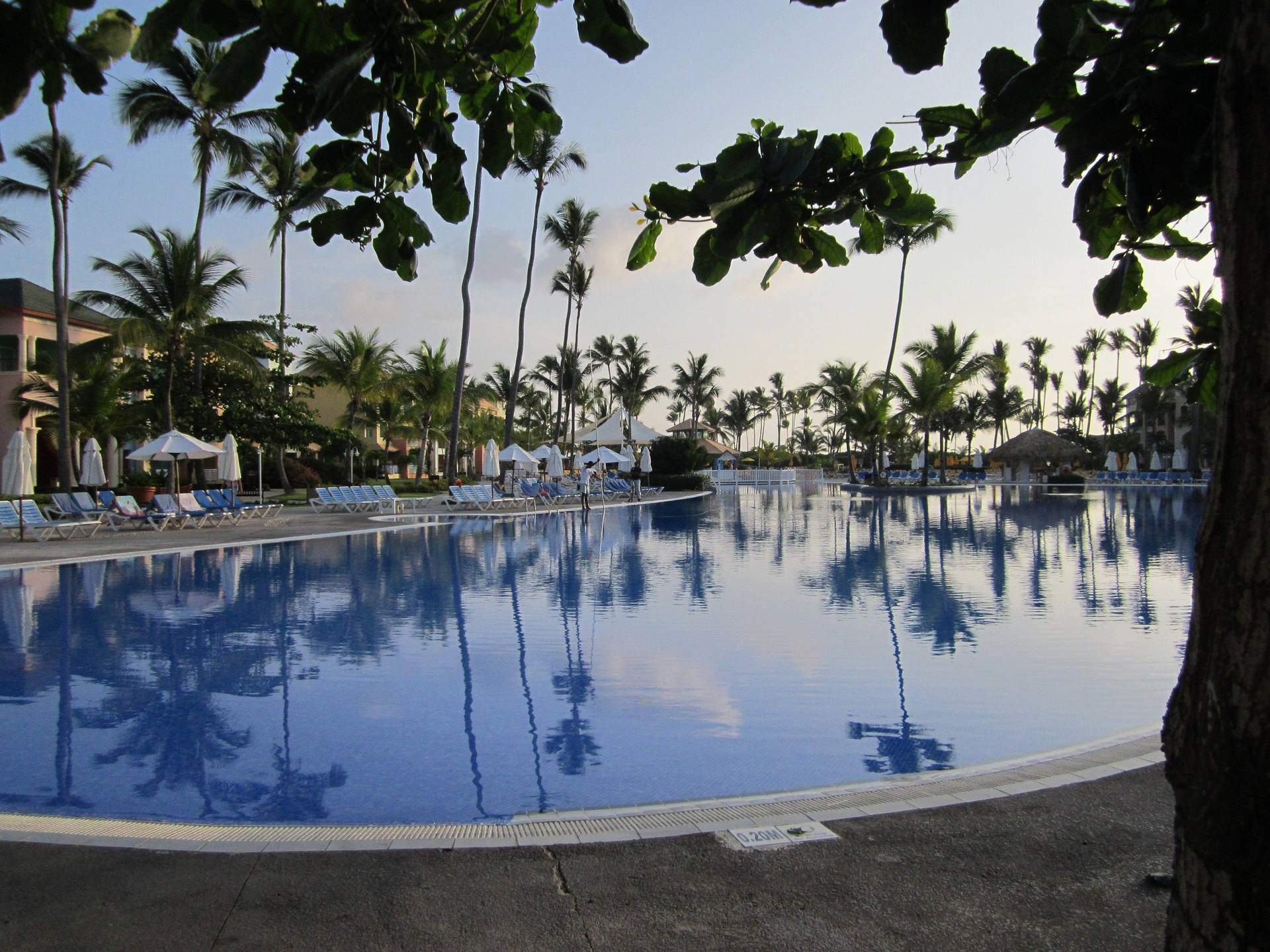 Piscinadel Hotel En República Dominicana Fondo de pantalla