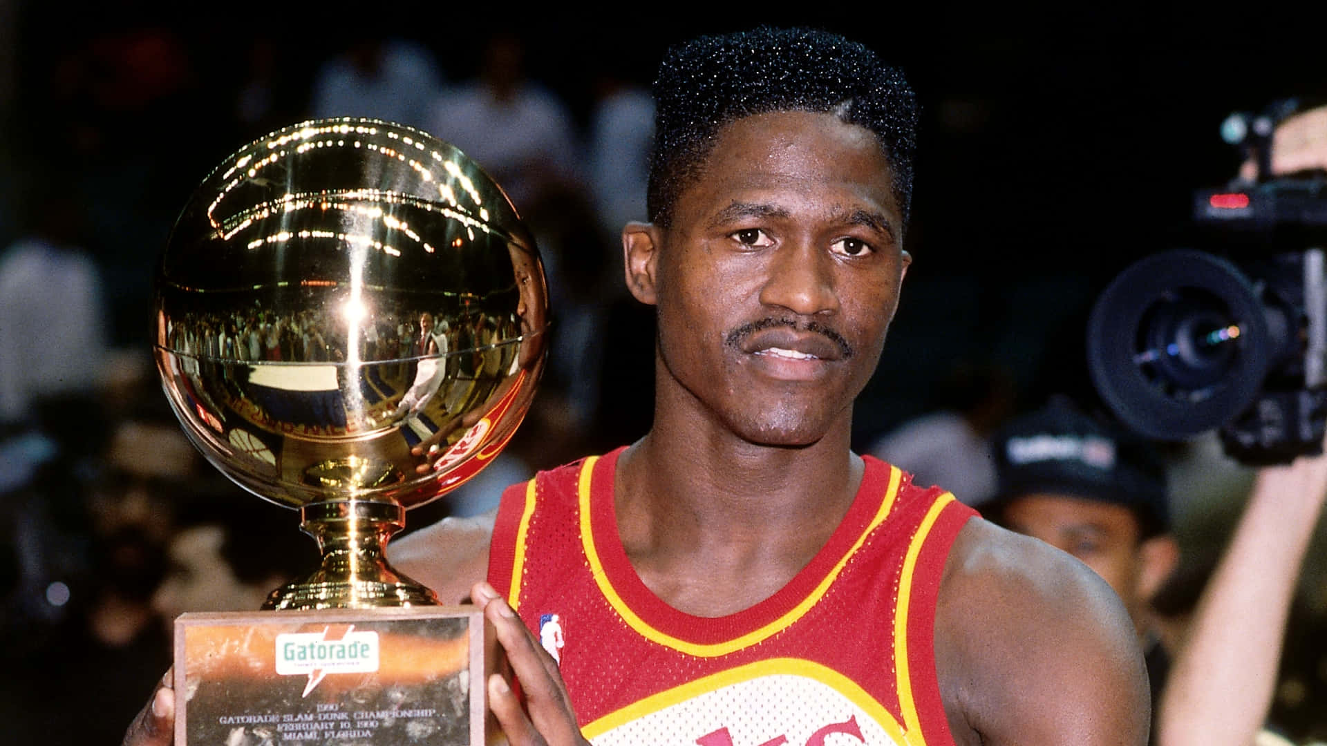 Dominique Wilkins Champion Trophy Photography Wallpaper